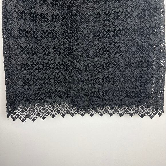 SANDRO Paris Fidele Tie-Neck Lace Mini Dress Black Sleeveless Cocktail Sz S - Picture 11 of 11